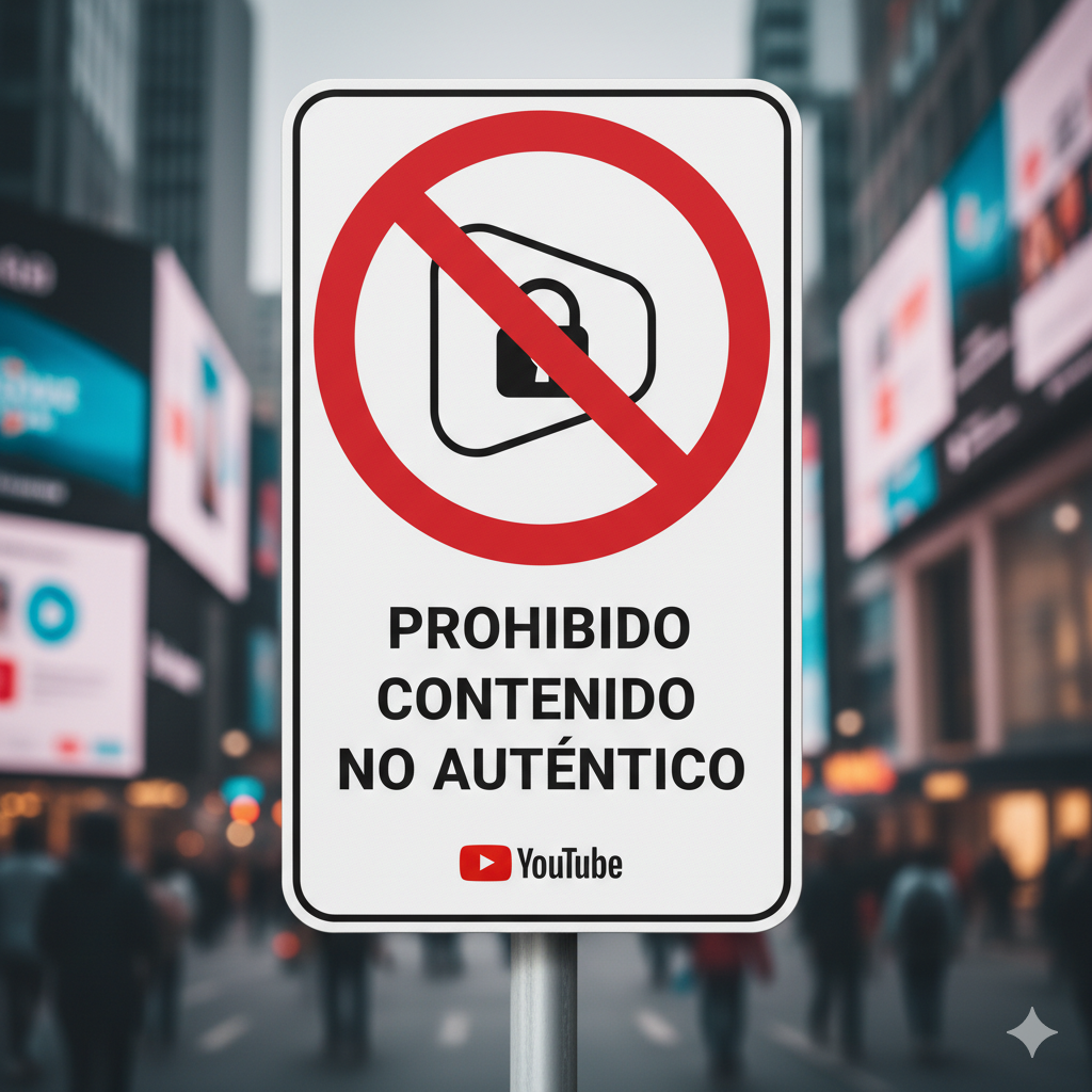 Prohibido el contenido no autentico en youtube